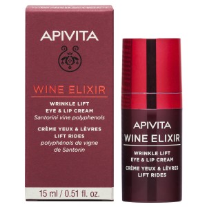 Apivita Wrinkle Lift Eye & Lip Cream with Santorini vine polyphenols, 50ml