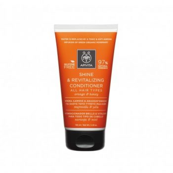 Apivita Shine and Revitalizing Conditioner for All Hair Types with Honey & Orange 150ml