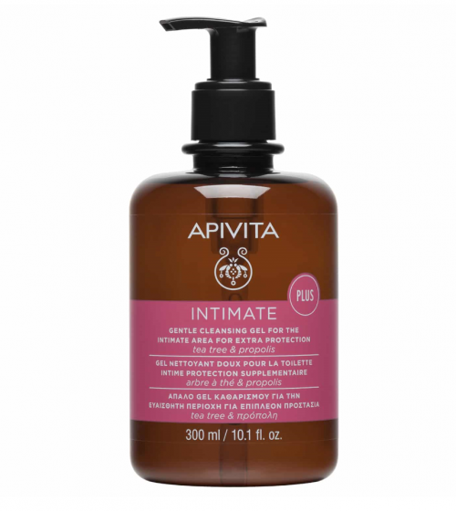 Apivita Intimate Gentle Daily Cleansing Gel with Propolis & Tea Tree for Extra Protection, 300ml