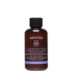 Apivita Mini Foam Cleanser Face & Eye with Olive & Lavender 75ml