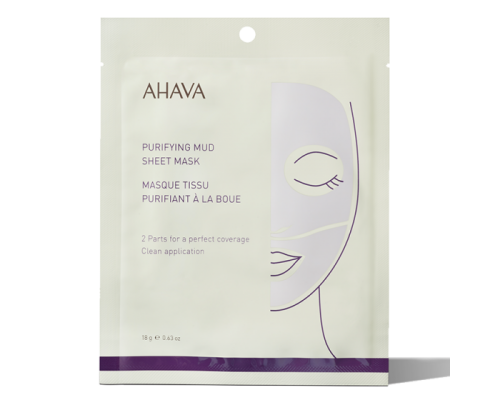 Ahava Purifying Mud Sheet Single Mask, 18g
