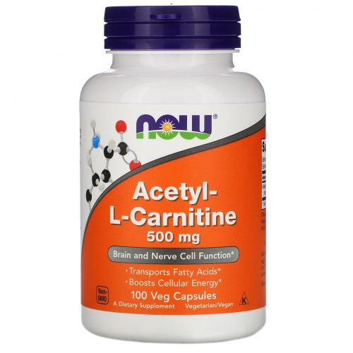 Now Acetyl-L-Carnitine 500mg Veg 100 Caps