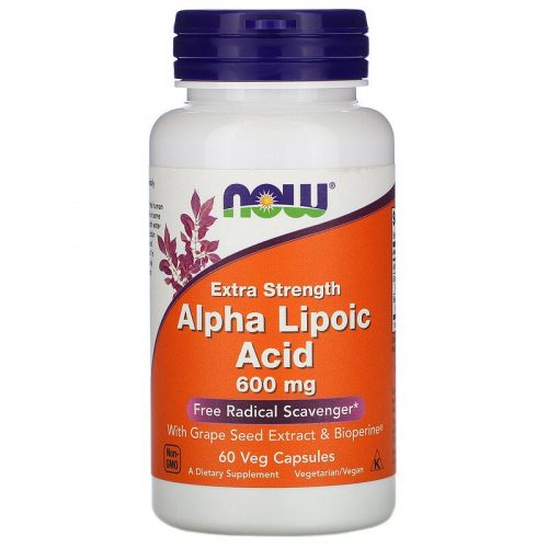 Now Alpha Lipoic Acid 600mg 60 Veg Caps