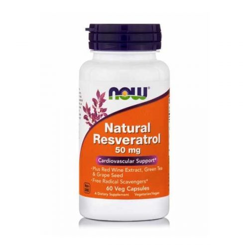 Now Natural Resveratrol 50mg 60 Veg Caps