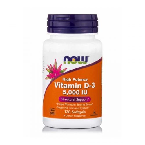 Now Vitamin D-3 5000 IU 120 Softgels