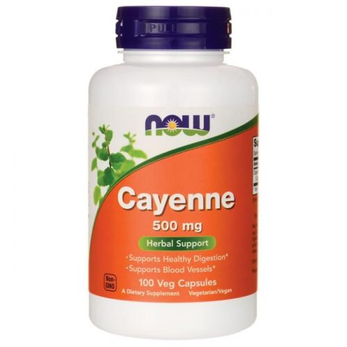 Now Cayenne 500mg Vegetable Capsules