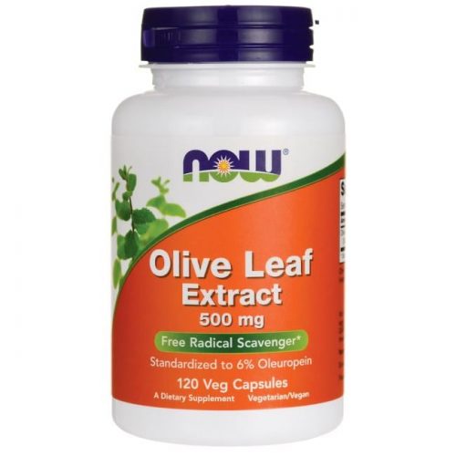 Now Olive Leaf Extract 500mg,120 Veg Capsules