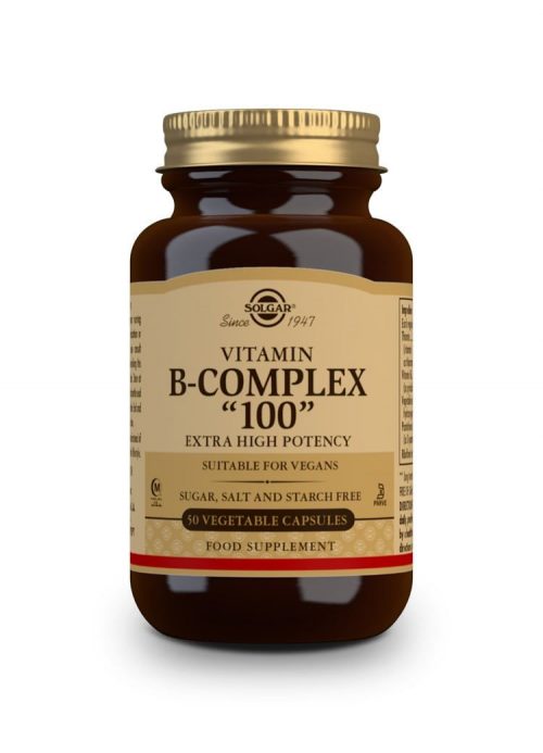 Solgar Vitamin B-Complex 100 Extra High Potency 50 Veg Caps