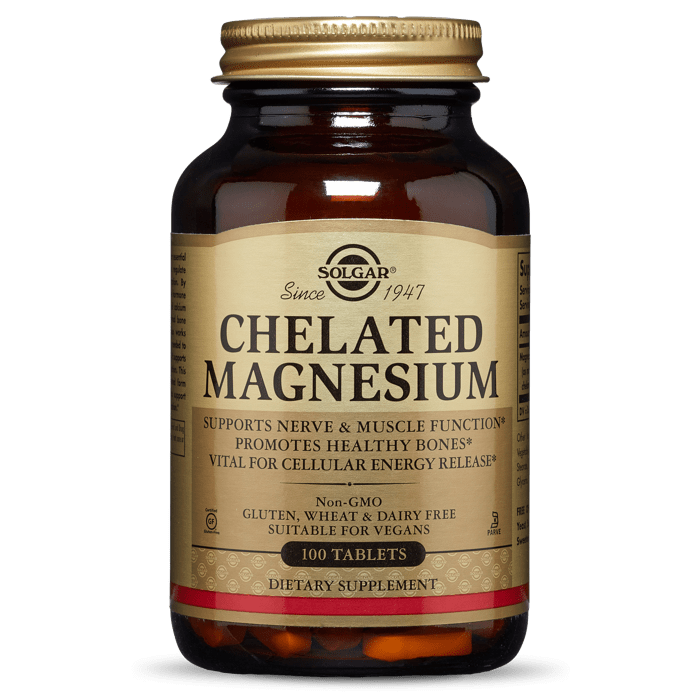 Solgar Chelated Magnesium 100 Tabs Bwell Pharmacy