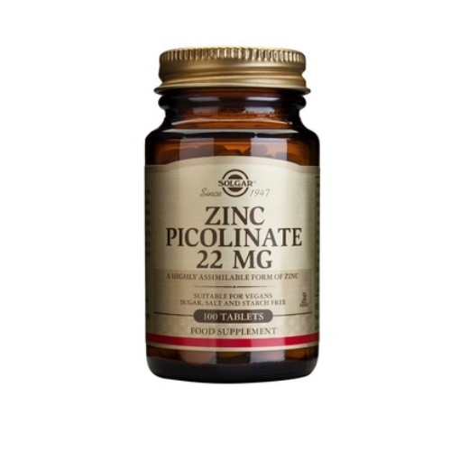 Solgar Zinc Picolinate 22 mg 100 Tabs