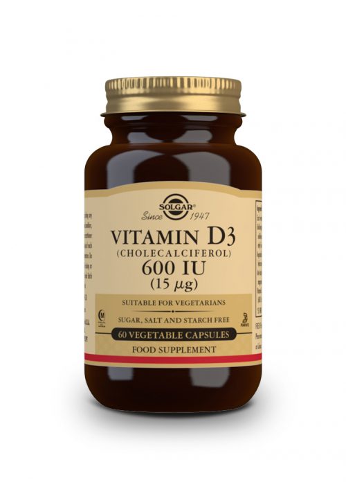 Solgar Vitamin D3 Cholecalciferol 600 IU 15mg, 60 Veg Capsules
