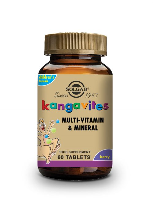 Solgar Kangavites Complete Multivitamin & Mineral Formula for Children Berry Flavor 60 Tabs