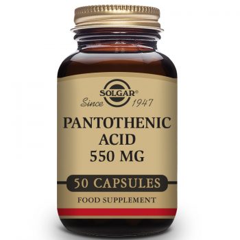 Solgar Pantothenic Acid 550mg, 50 Veg Capsules