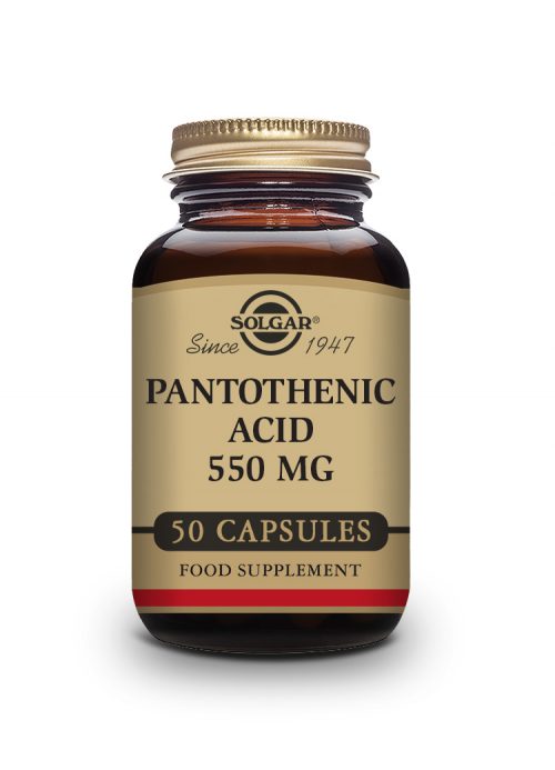 Solgar Pantothenic Acid 550mg 50 Veg Caps