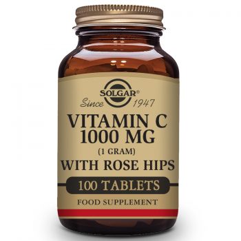 Solgar Vitamin C 1000 mg with Rose Hips, 100 Tablets