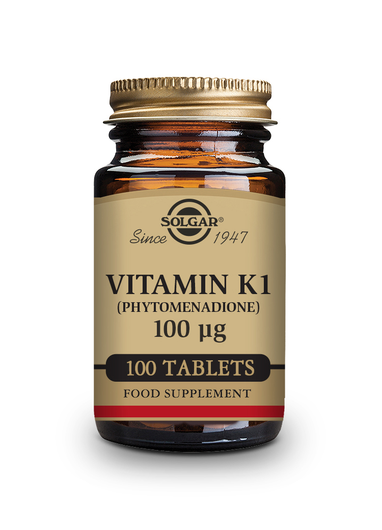 Solgar Vitamin K1 Phytomenadione 100mg, 100 Tablets | Bwell Pharmacy