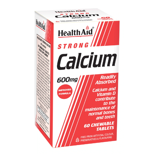Health Aid Strong Calcium 600 mg, 60 chewable tablets