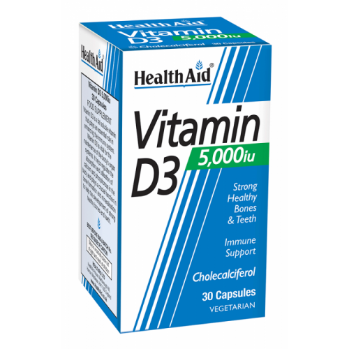 Health Aid Vitamins D3 5000iu 30 Veg Caps