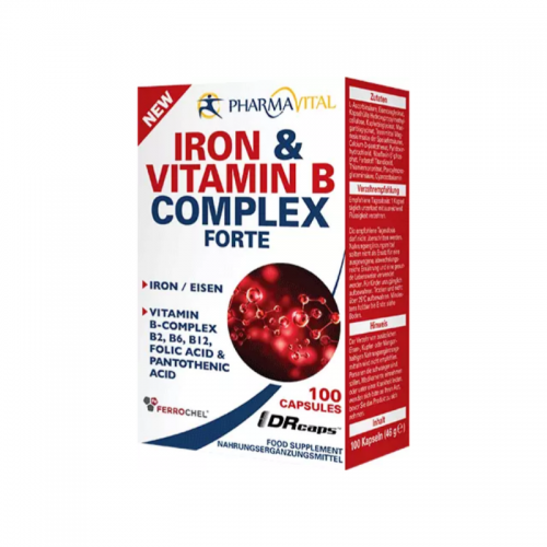 PharmaVital Iron & Vitamin B Complex 100 Caps