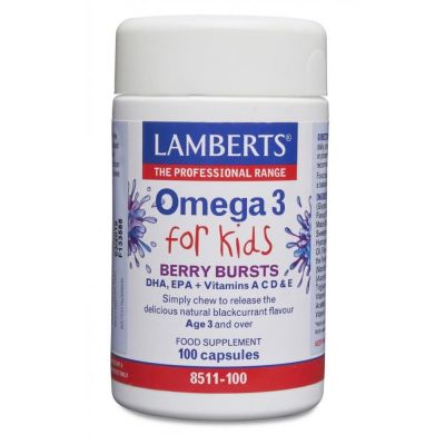 Lamberts Omega 3 for Kids Berry Bursts 100 Chewable Caps