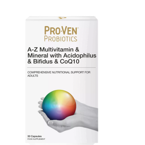 ProVen Probiotics A-Z Multivitamin & Mineral with Acidophilus, Bifidus & CoQ10, 30 capsules