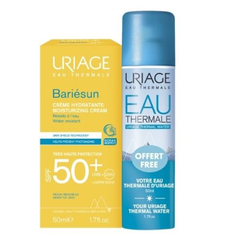 Uriage Bariesun Moisurizing Cream SPF 50+ & Gift Uriage Eau Thermale Water 50 ml