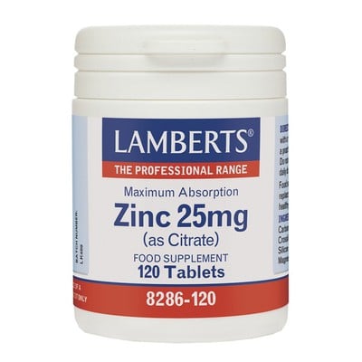 Lamberts Zinc 25mg, 120 tablets