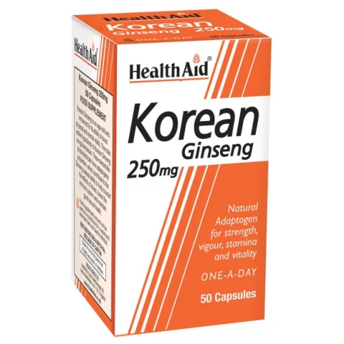 Health Aid Korean Ginseng 250mg, 50 capsules