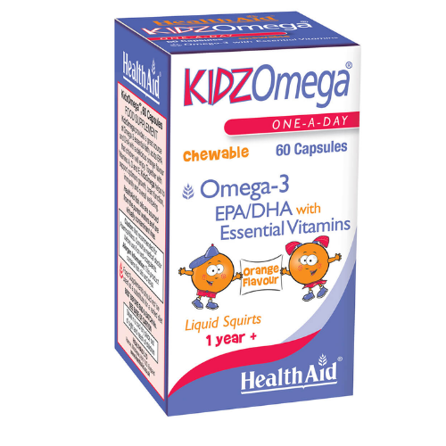 Health Aid KidzOmega Omega 3, 60 chewable capsules