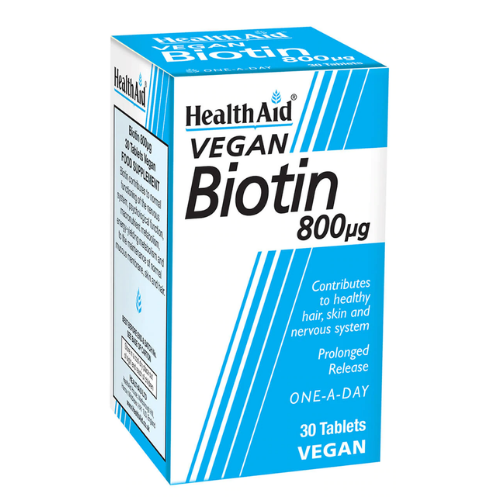 Health Aid Biotin 800mcg, 30 tablets