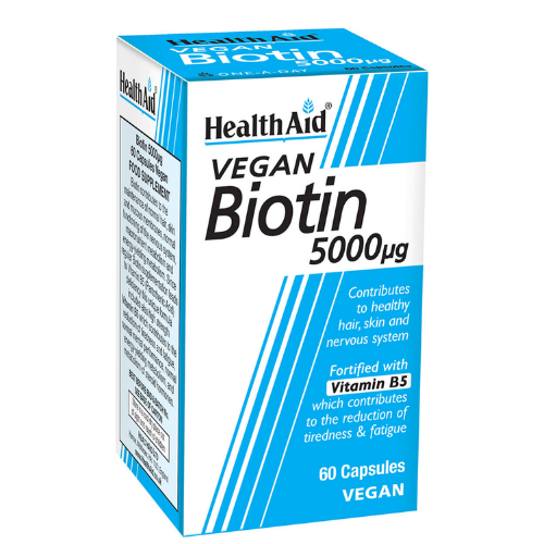 Health Aid Biotin 5000mcg, 60 tablets