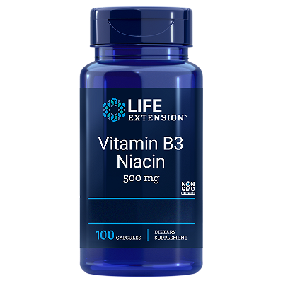 Life Extension Vitamin B3 Niacin, 100 capsules