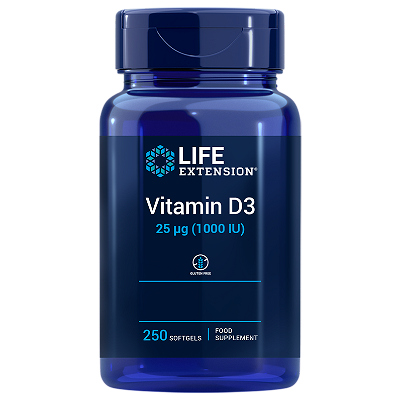 Life Extension Vitamin D3 1000i.u., 250 softgels