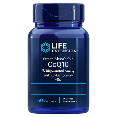 Life Extension Super-Absorbable Ubiquinone CoQ10 with d-Limonene, 60 gels