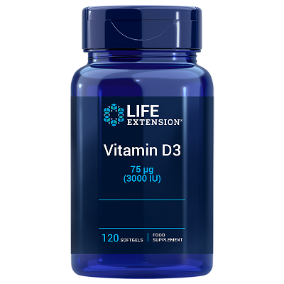 Life Extension Vitamin D3 3000 IU, 120 capsules