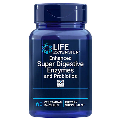 Life Extension Enhanced Super Digestive Enzymes with Probiotics, 60 capsules