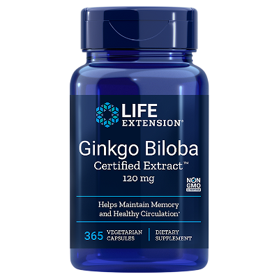Life Extension Ginkgo Biloba Certified Extract™, 365 capsules
