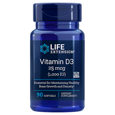 Life Extension Vitamin D3 1000iu, 90 softgels