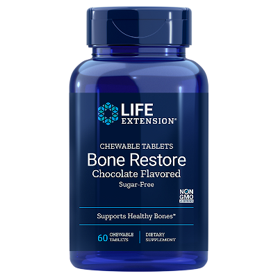 Life Extension Bone Restore, 60 chewable tablets chocolate flavour