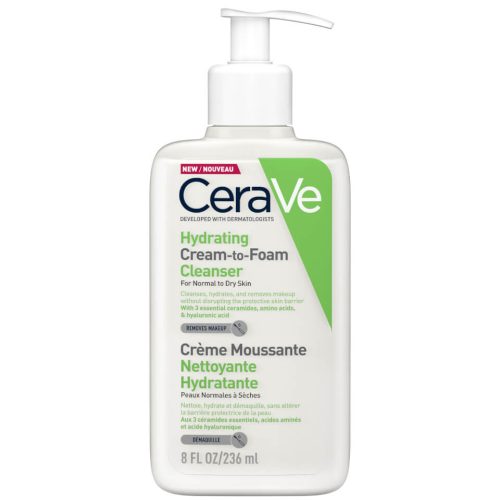 CeraVe Hydrating Cream-to-Foam Cleanser, 236 ml