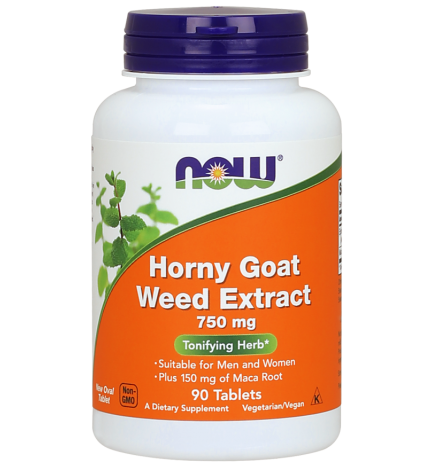 Now Horny Goat Weed 750mg, 90 tablets