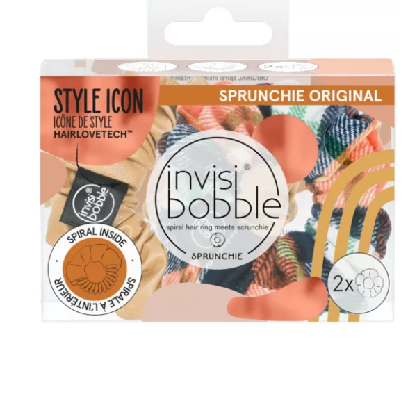 Invisibobble Sprunchie Original IT'S SWEATER TIME - FALL IN LOVE, x 2 hair rings