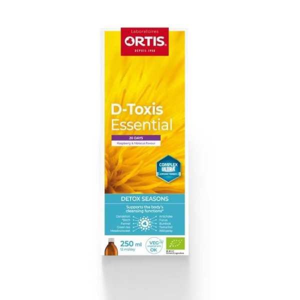 ORTIS D-Toxis Rasbery Vitality Liquid, 250ml