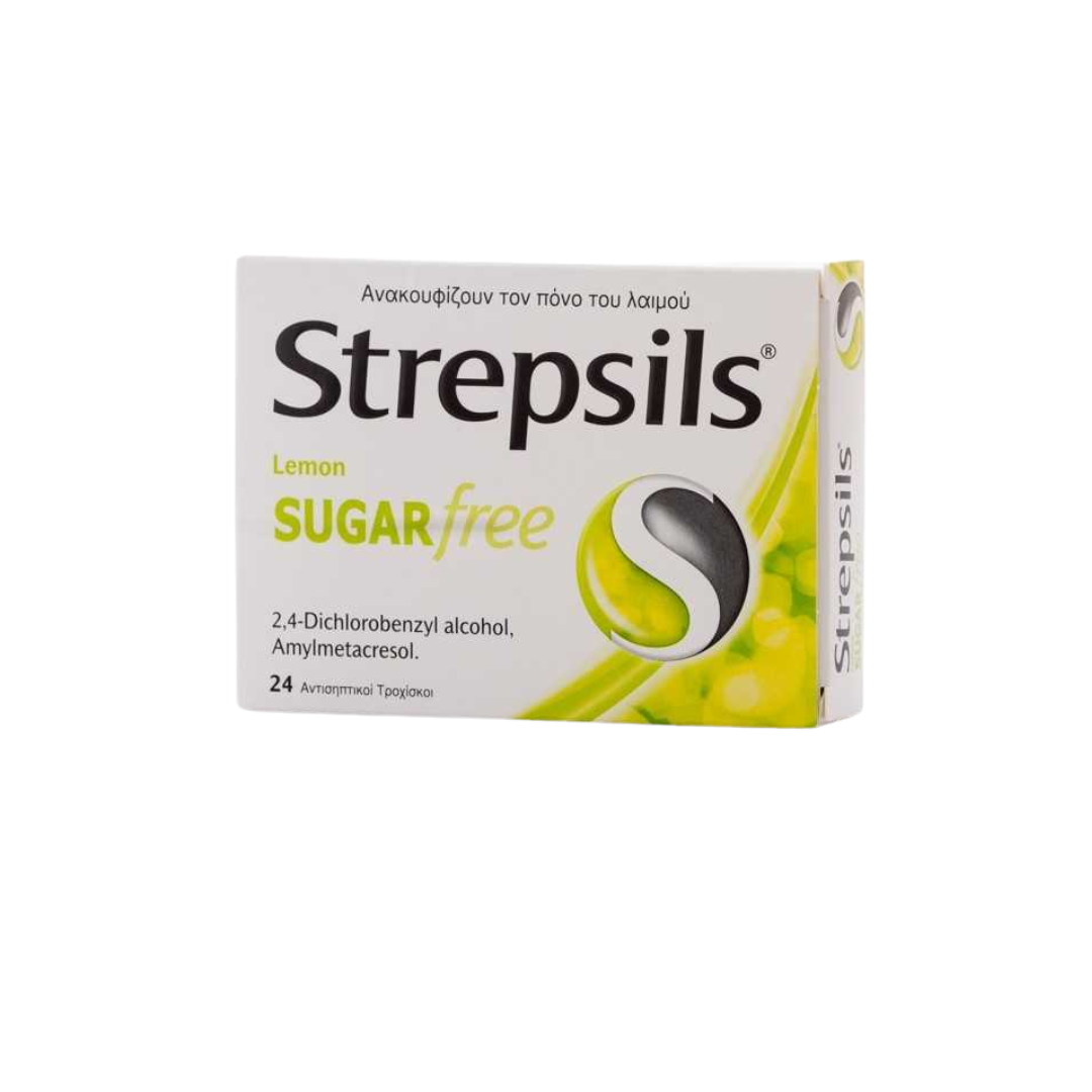 Strepsils Lemon Sugar Free Lozenges, 24