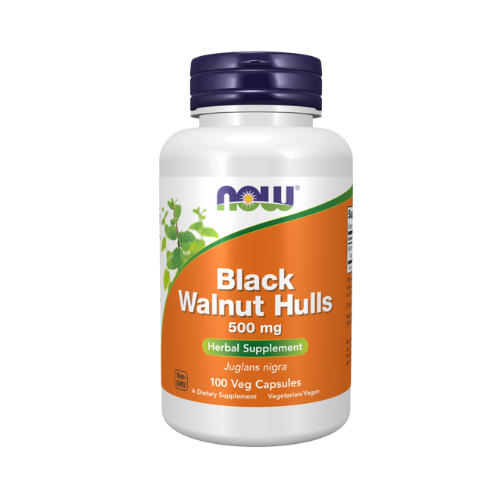 Now Black Walnut Hulls 500mg, 100 capsules