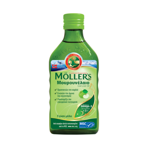 Moller's Cod Liver Oil Liquid Apple Taste, 250 ml