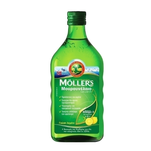 Moller's Cod Liver Oil Liquid Lemon Taste, 250 ml