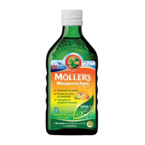 Moller's Cod Liver Oil Liquid Tutti-Frutti Taste, 250 ml