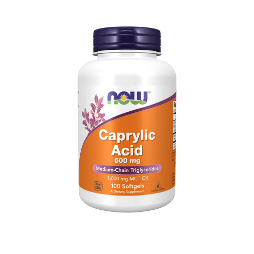 Now Caprylic Acid 600 mg, 100 capsules