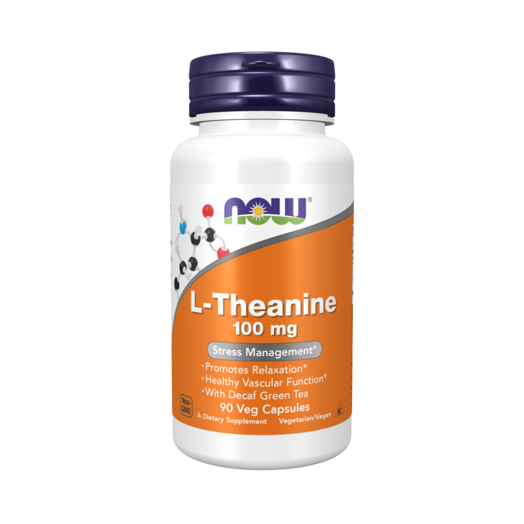 Now L-theanine 100mg, 90 capsules